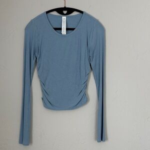 ALO Yoga Slate Blue Long Sleeve Top